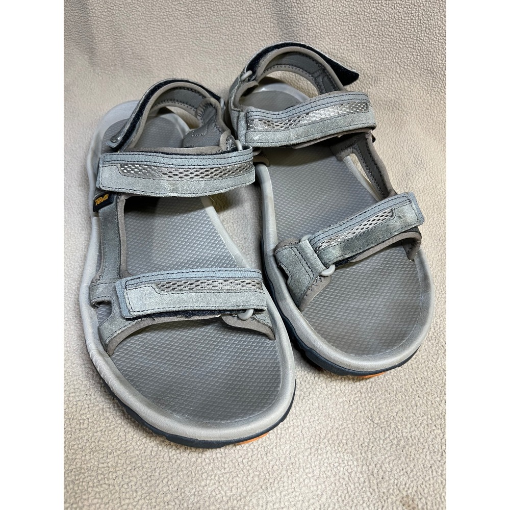 Teva Mens Hudson Sport Sandals Grey Suede Hiking Trail Shoes 1002433 Size 12
